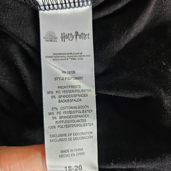 Harry Potter Gryffindor Ravenclaw Cosplay T-Shirt Dress w/ Tutu Girl Size: 18-2 - Picture 7 of 7